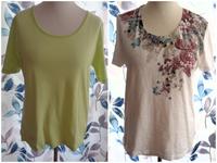 Cecil XL Basic T-Shirts grün weiß Kurzarm Shirts 100% Baumwolle Bayern - Mühlhausen i.d. Oberpfalz Vorschau