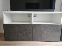 Ikea Besta weiß TV Bank mit grauen Türen Lowboard Düsseldorf - Rath Vorschau