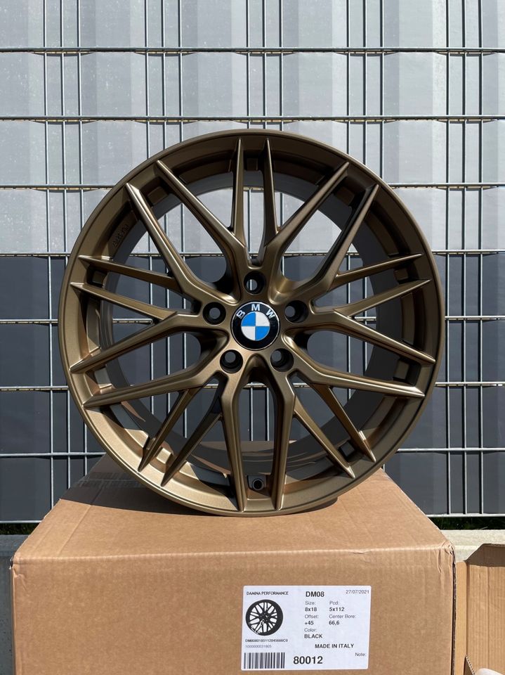 Damina DM08 19 Zoll Winterräder für BMW 3er 4er X1 F30 F31 G20 G21 3L 3K F32 F33 F36 3C E84 M Felgen Reifen Räder anthrazit 8,5x19 5x120 NEU ABE Performance Winterreifen Kompletträder Sommerreifen in Neckarsulm