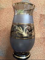 Vase Blumenvase Egermann Tschechien Schwarz mit Gold 21,5 cm Neu Niedersachsen - Duderstadt Vorschau