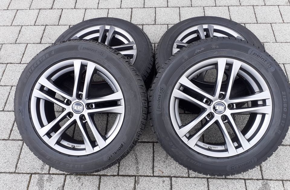 Aluräder/TEC AS4 mit M+S Reifen, 215/60 R17 95 H, gebraucht. in Albstadt