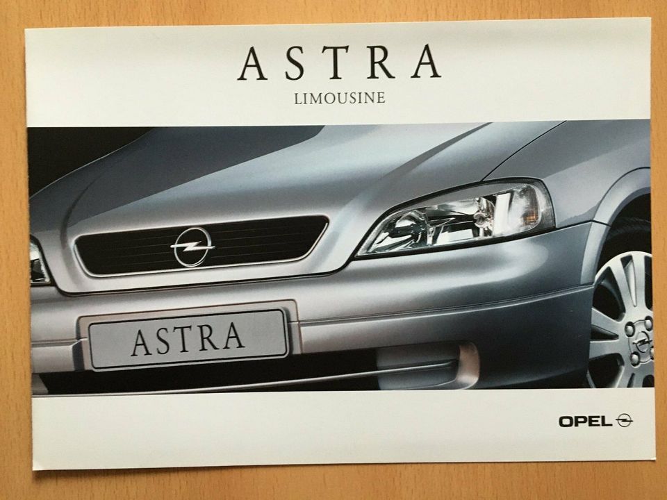 Prospekt Opel Astra Limousine 1998 Vorabversion 4/98 4S neuwertig in Griesheim
