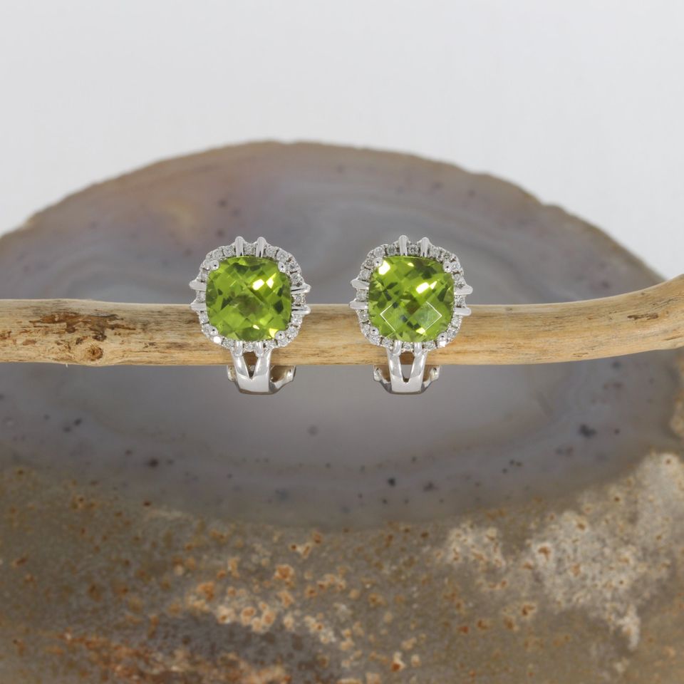 WERT 1990 € BRILLANT PERIDOT OHRRINGE 585er/14 K GOLD vxlt 84496 in Essen