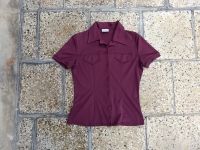 Bluse Gr. 34 XS bordeaux kurzarm mit Kragen Büro Business Sommer Berlin - Köpenick Vorschau