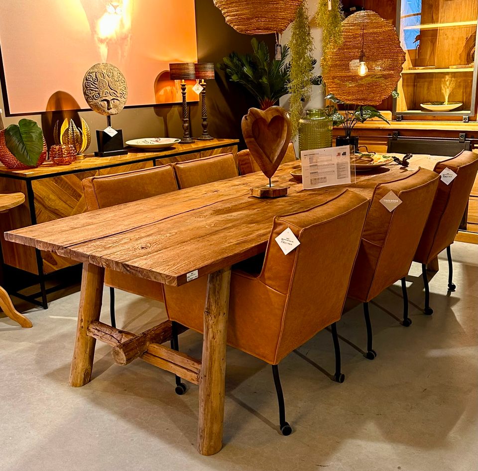 Esstisch 280 cm rustikal Teakholz Massiv Holz Tisch Teak NEU in Wermelskirchen