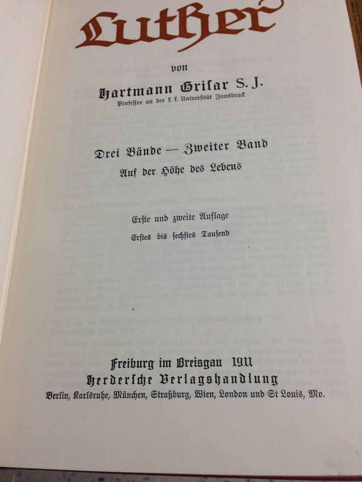 Luther 3 Bände - von 1911-1912- vom Anfang bis zum Ende ... in Mahlberg