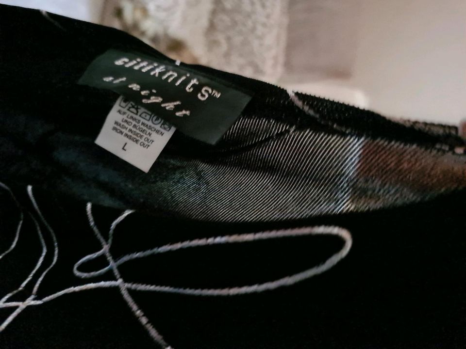 Shirt citiknits L schwarz silber NEUwertig TEXT LESEN! in Gotha