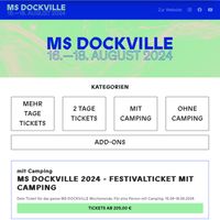 MS Dockville Festivalticket mit Camping Eimsbüttel - Hamburg Eimsbüttel (Stadtteil) Vorschau