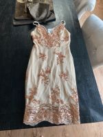 Kleid mit Pailletten minikleid Stickerei neu Roségold Nordrhein-Westfalen - Extertal Vorschau