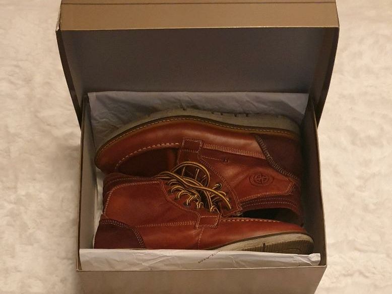 S Oliver Herren Schuhe Stiefel Gr. 41/42 braun Leder in Notzingen