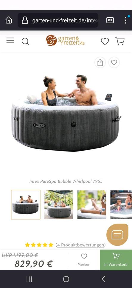 Intex Pure Spa Bubble Whirlpool in Blankenheim