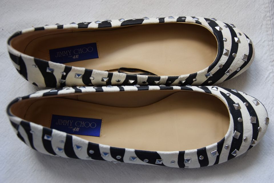 Jimmy Choo for H&M Ballerina Zebra Nieten Gr. 40 Leder Sammler in Berlin