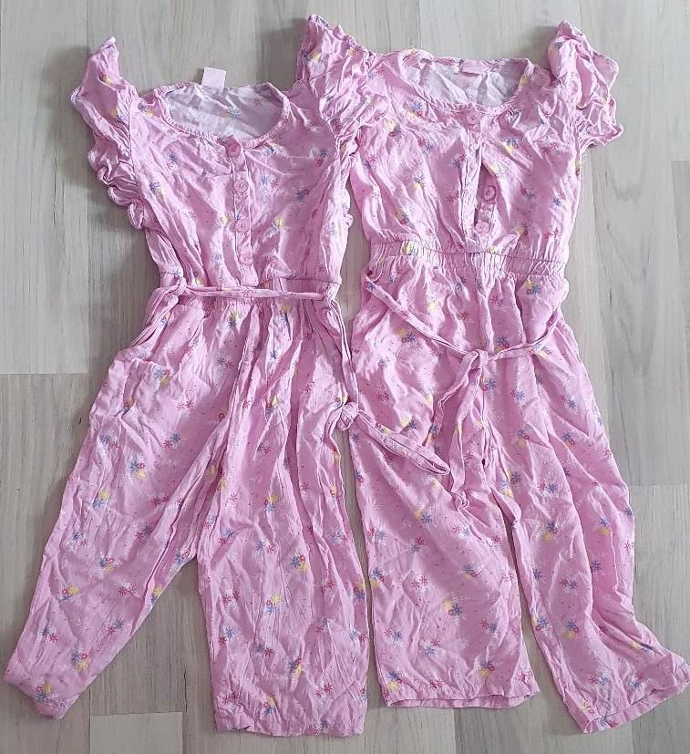 Overall Jumpsuit 116 Zwillinge Rosa Blumen in Berlin