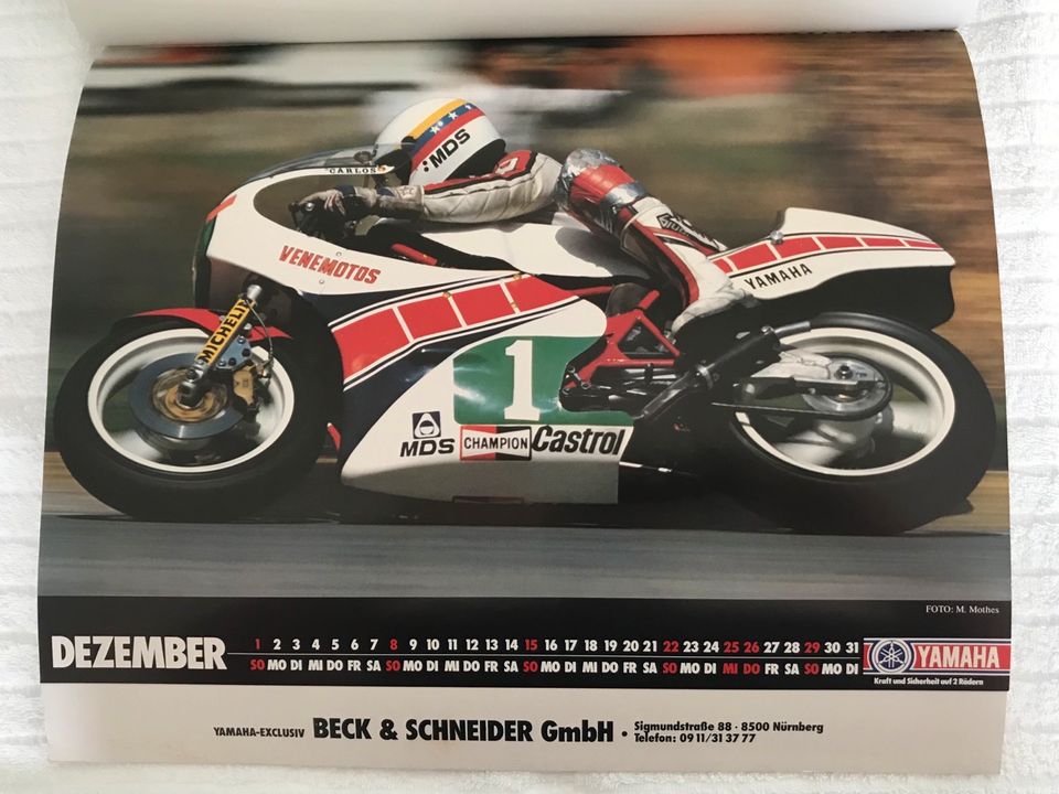 Motorsport Kalender Yamaha 1985 / 40x32 cm in Lichtenau