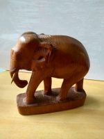 Vintage alter Holzelefant  mit Stoßzähne Nordrhein-Westfalen - Hünxe Vorschau