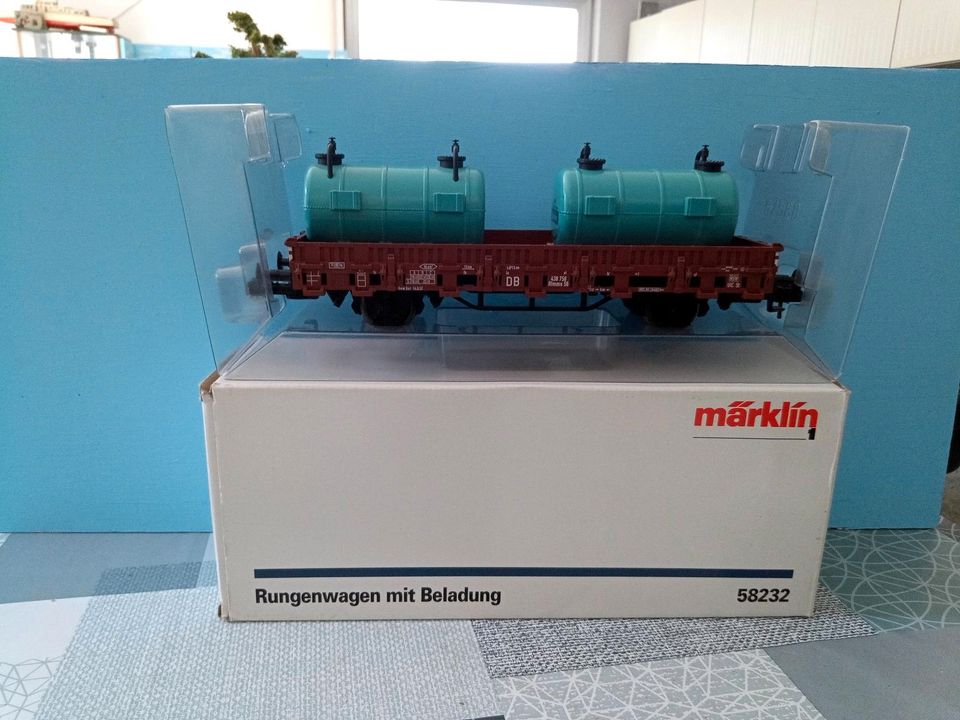 Märklin Rungenwagen mit Beladung 58232 in Oldendorf (Landkreis Stade)