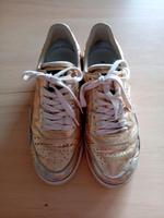 Damen Sneaker gold weiß gr.38 Hidauder handgefertigt Bayern - Stephanskirchen Vorschau