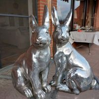 2 neue große silberne Hasen von Kampen. Sylt. Nordrhein-Westfalen - Warburg Vorschau