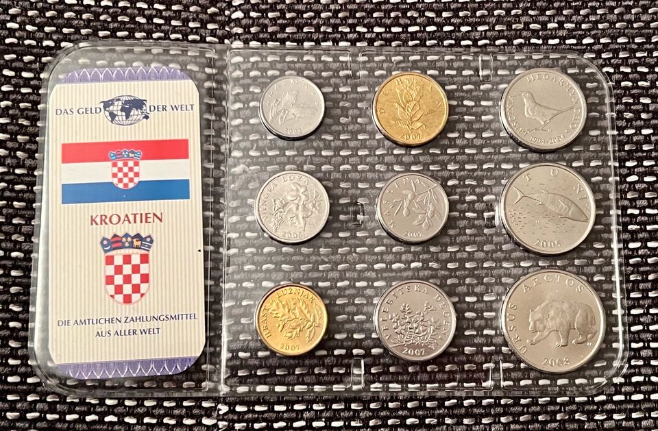 Kroatien Kursmünzensatz Kuna / Münzen Set + Urkunde Münzdokument in Stuttgart