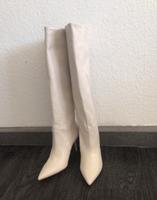 Zara Lederstiefel off white Hadern - Blumenau Vorschau