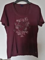 Cecil: bordeauxrotes T-Shirt mit Aufschrift Gr. L Rheinland-Pfalz - Ehlscheid Vorschau