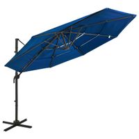 Sonnenschirm mit Aluminium-Mast 4-lagig Azurblau 3x3 m Bayern - Bad Kissingen Vorschau