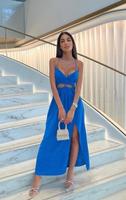 Zara Damen kleid cut out aus leinenmischung blau GR-XS Neu mit et Bayern - Neufahrn Vorschau