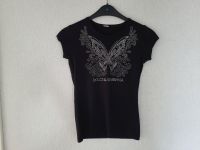 Damen T-Shirt schwarz Glitzer Schmetterling Gr. XS / Gr. 34 Rheinland-Pfalz - Alsheim Vorschau