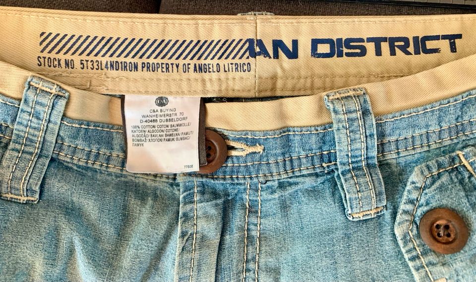 Jeans Shorts Herren, Gr. 46 (S) mit vielen Taschen in Wiesbaden