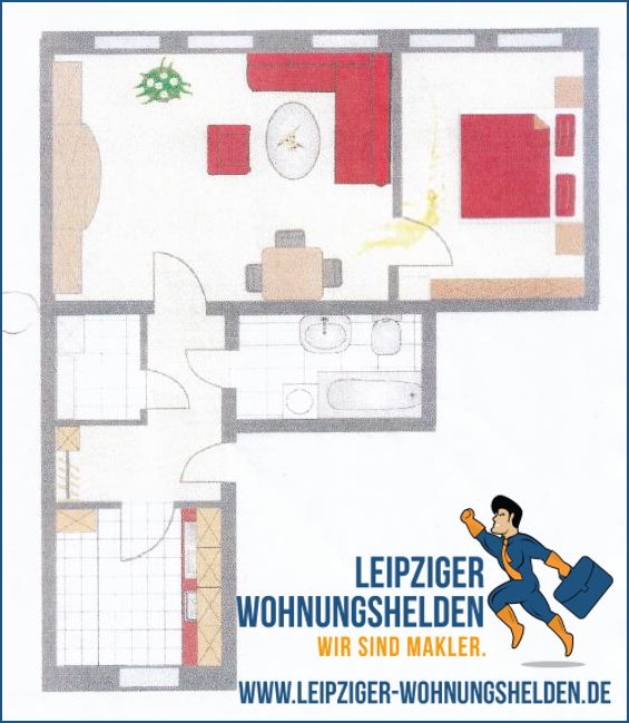 Schicke möblierte 2-Zimmer-Wohnung - direkt einziehen und sofort wohlfühlen! in Leipzig