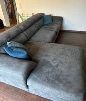 Couch Sofa Wohnlandschaft anthrazit grau Nubuk L-Form Bayern - Kahl am Main Vorschau