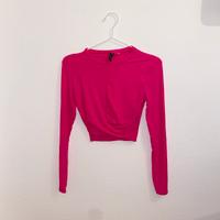 Neonpinkes crop Langarmshirt von H&M in Größe S Rheinland-Pfalz - Lambsheim Vorschau