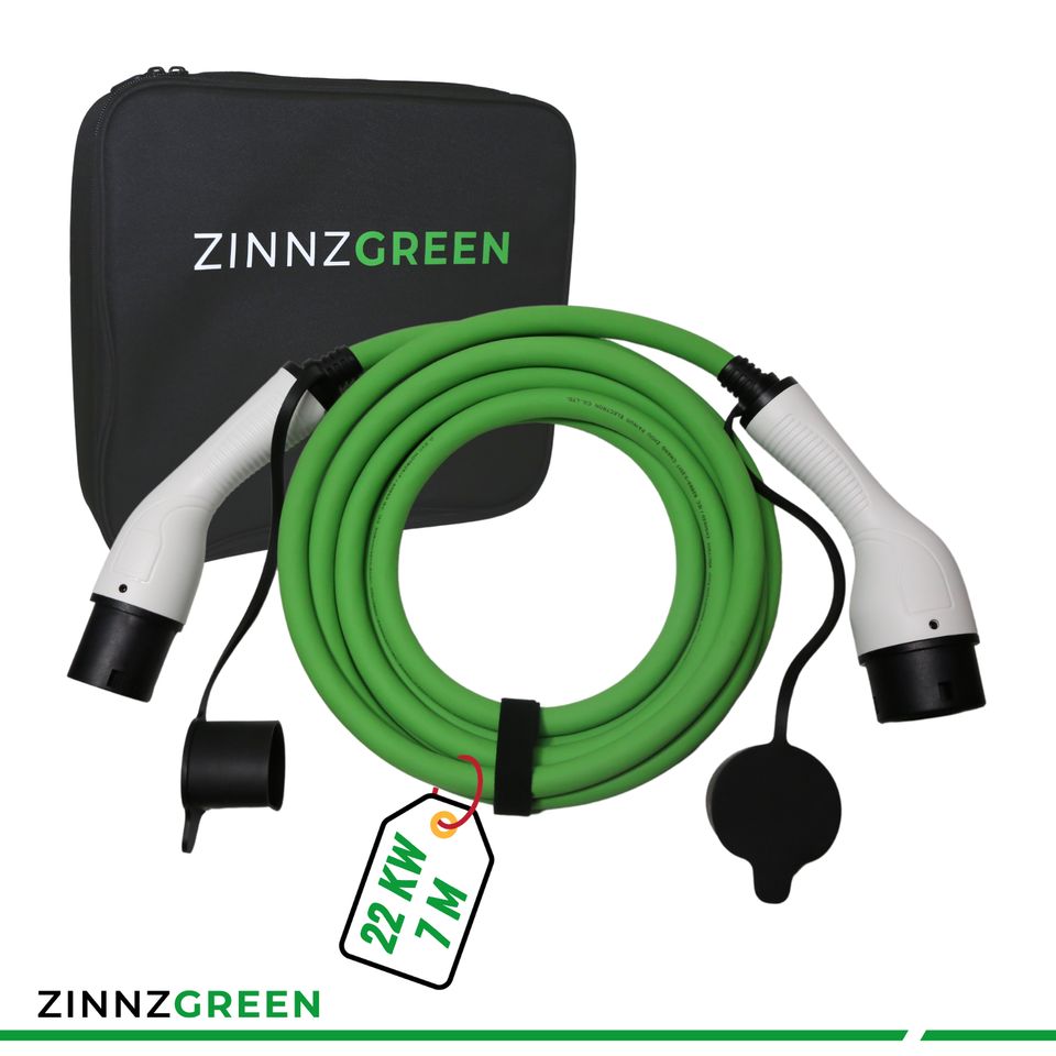 ZINNZGREEN Ladekabel für Elektroauto und Hybrid, Typ 2, 22kw ,5M in Alsdorf