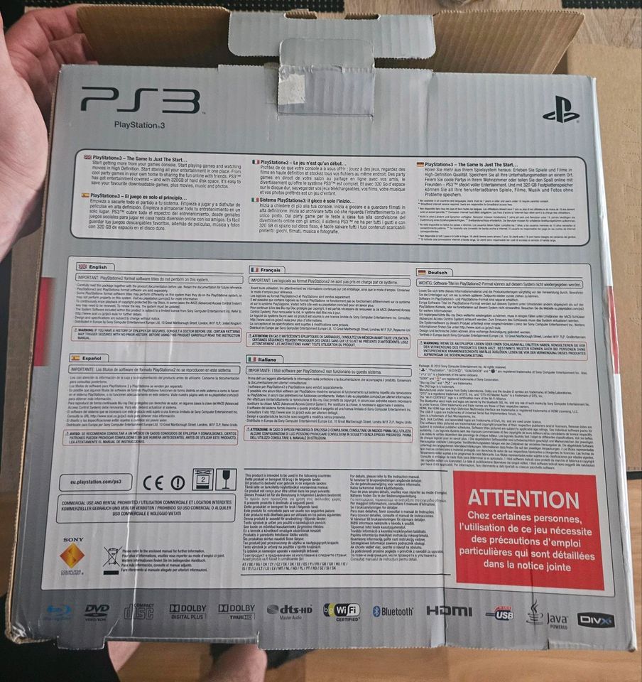 Verpackung einer Ps3 slim 320 GB in München