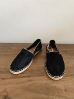 H&M Espadrilles Slipper Schuhe 38 schwarz Gold Bast Leder Altona - Hamburg Altona-Nord Vorschau