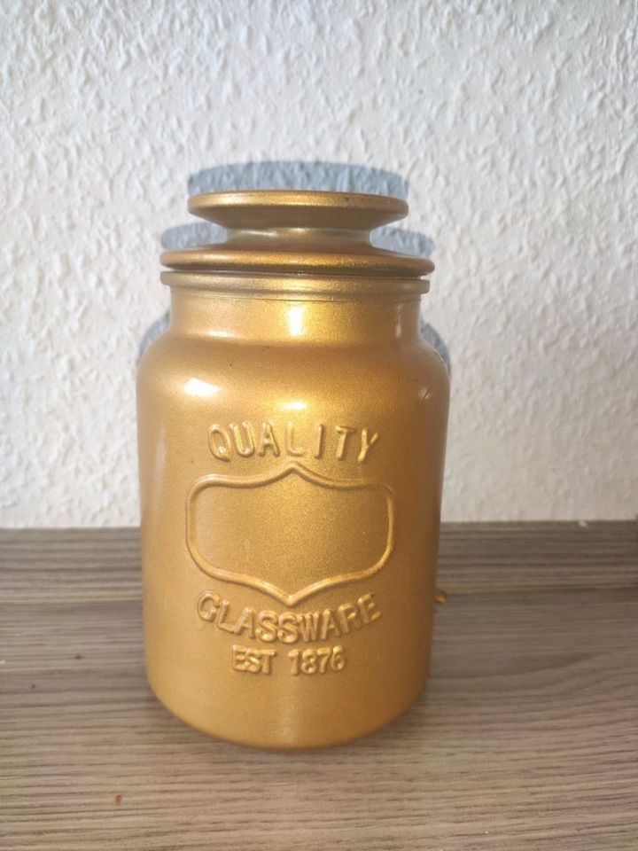 3 x Vorratsglas Aufbewahrung gold Aufbewahrungsdose Glas Dose in Leipzig