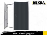 Metalltor nach Maß GARAGENTOR KONFIGURATOR | Zweiflügelig Tor 2200x2000 mm für DDR Garage Carport Anthrazit Grau | Garagentor 2-flügelig optional mit Fenster und Tür Dresden - Wilsdruffer Vorstadt/Seevorstadt-West Vorschau