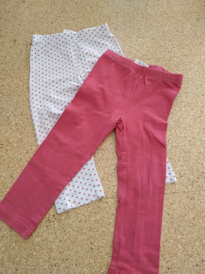 Leggings, pink, weiß mit Sternen, 86/92 in Bonn