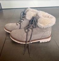 warme Stiefeletten Glitzer hellgrau beige Wildleder Winterstiefel Bayern - Ingolstadt Vorschau