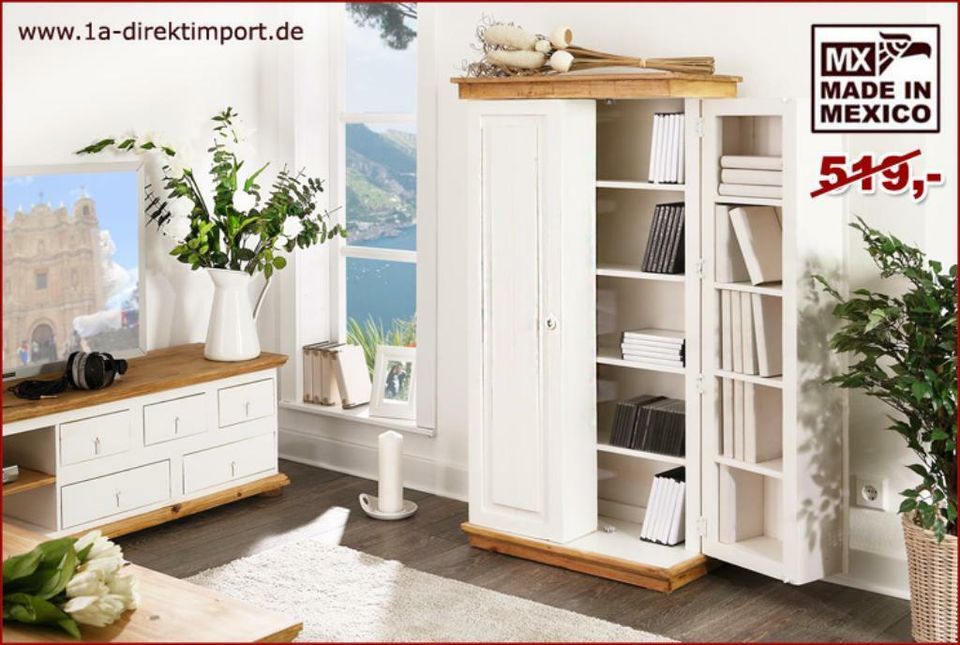 CD DVD Schrank Kommode Phonoschrank MEXICO WEISS, Shabby Chic in Dortmund