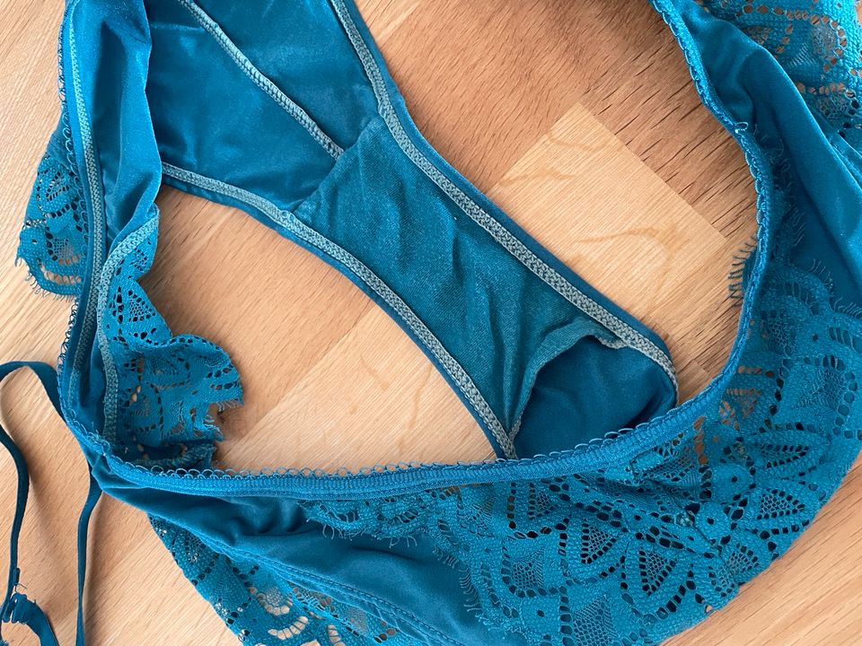 Lingerie türkis Unterwäsche Set Slip und BH Hunkemöller in Rostock