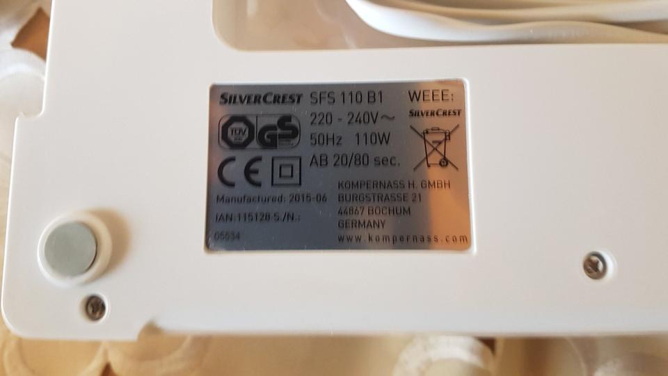 Silvercrest Vakuumierer Folienschweißgerät weiß SFS 110 B1 in Suderburg