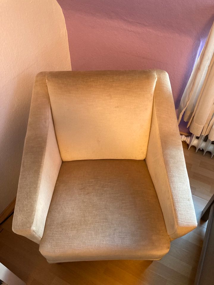 Vintage Sessel (beige, Stoff) in Nürnberg (Mittelfr)