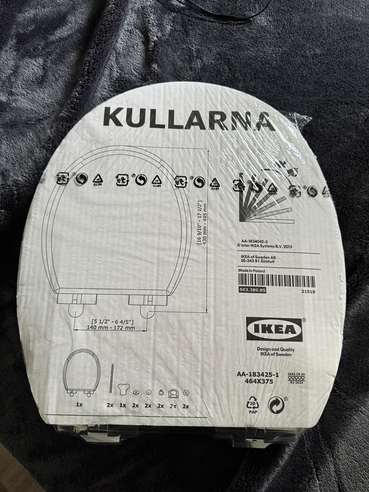 IKEA Kullarna schwarz WC Sitz in Hannover