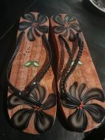 ❤️ DESIGNER HOLZ HIBISKUS LASIERT FLIP FLOPS NEU! GR.40 BLUME Bayern - Moosburg a.d. Isar Vorschau