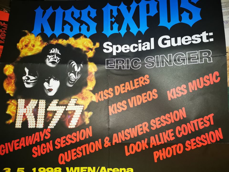 KISS  EXPO MIT ERIC SINGER PLAKAT POSTER 1998 RARE !!! in Pirna