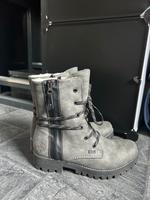 Graue gefütterte Rieker Stiefel Nordrhein-Westfalen - Dormagen Vorschau