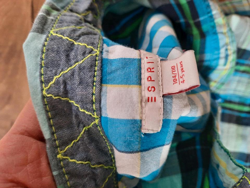 Hemd langarmhemd lamgarm esprit 104 110 blau kariert karohemd in Mülsen