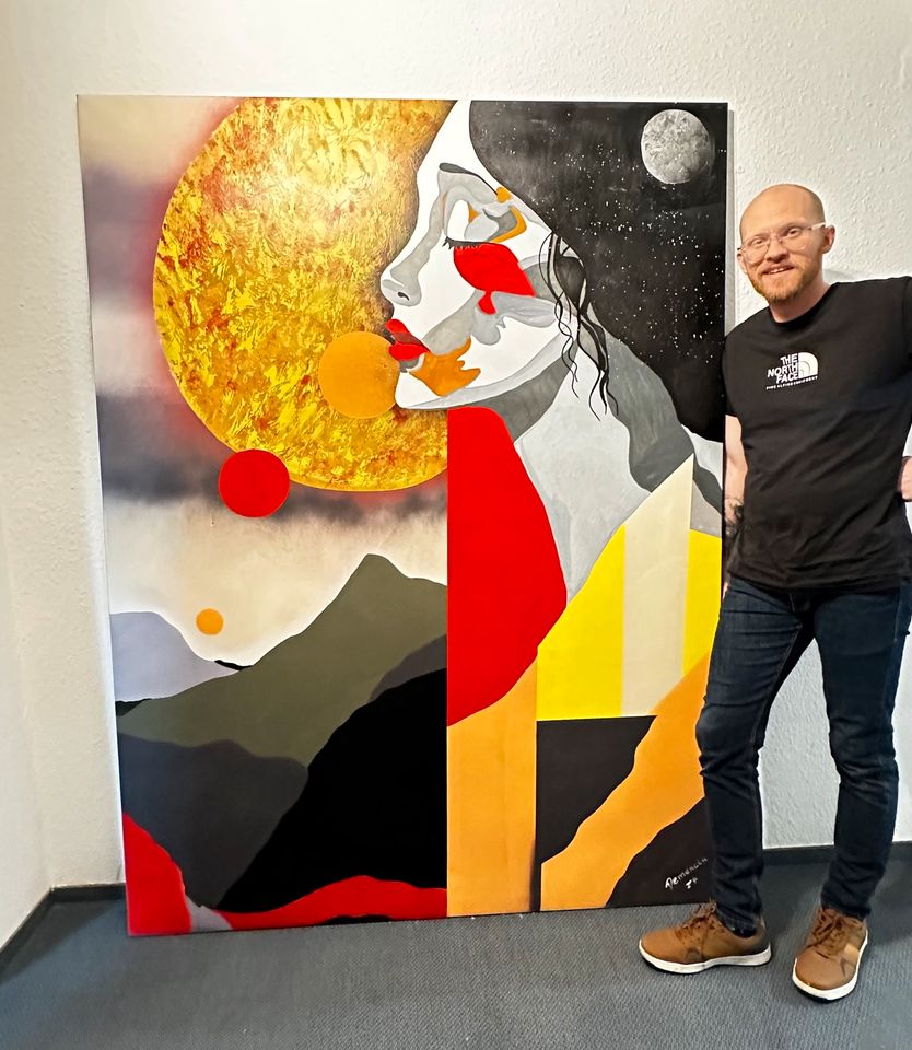 Pop Art Unikat Kunstwerk auf Leinwand Acryl Gemälde XXL in Bad Lausick