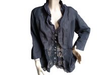 ❤️ Bluse Jacke TREDY * Gr. 44 * Schwarz Leinen Spitze ❤️ Niedersachsen - Sulingen Vorschau